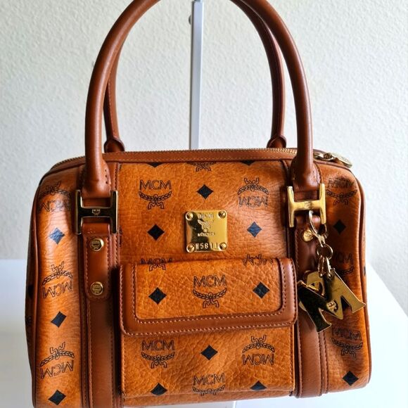 MCM Handbags - MCM Visetos Doctor Bag Brown